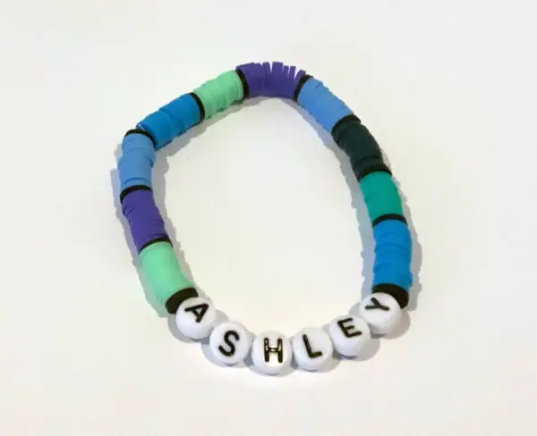 Ashley Green Blue and Purple Bead Bracelet